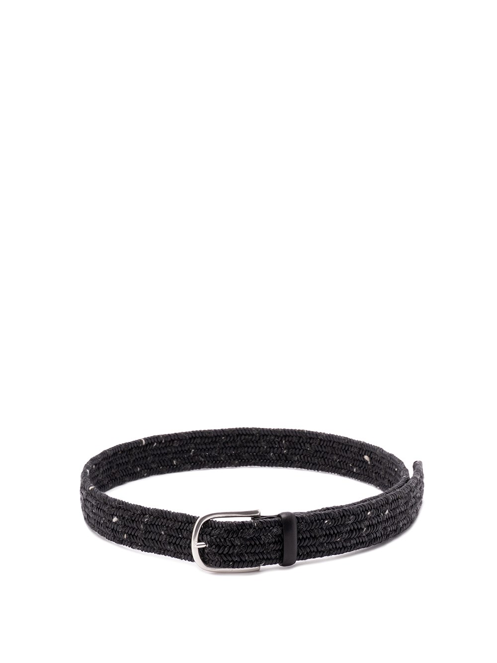Orciani `melange` Leather And Wool Belt In Gray