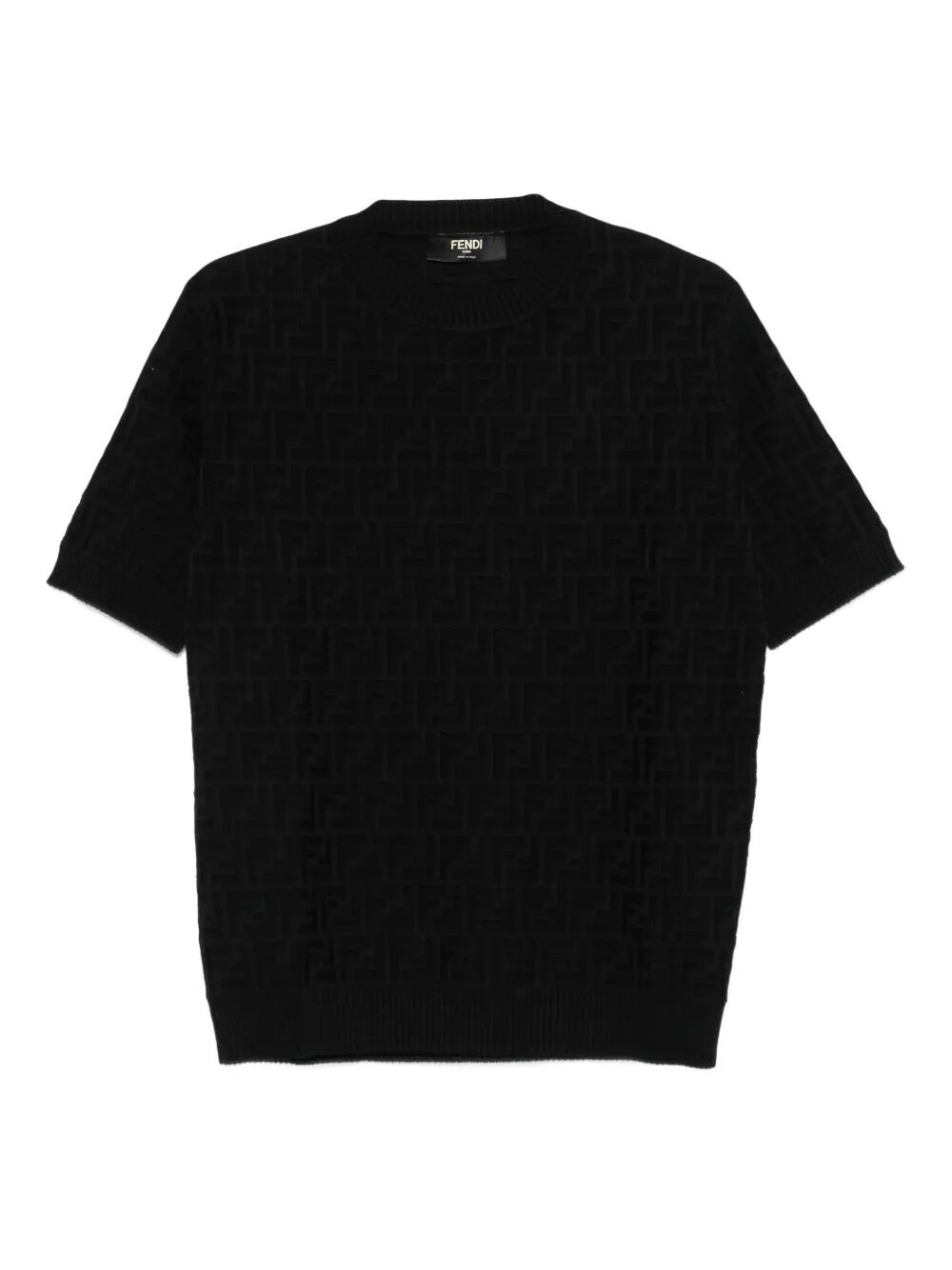 Fendi Towelling Ff T-shirt In Black