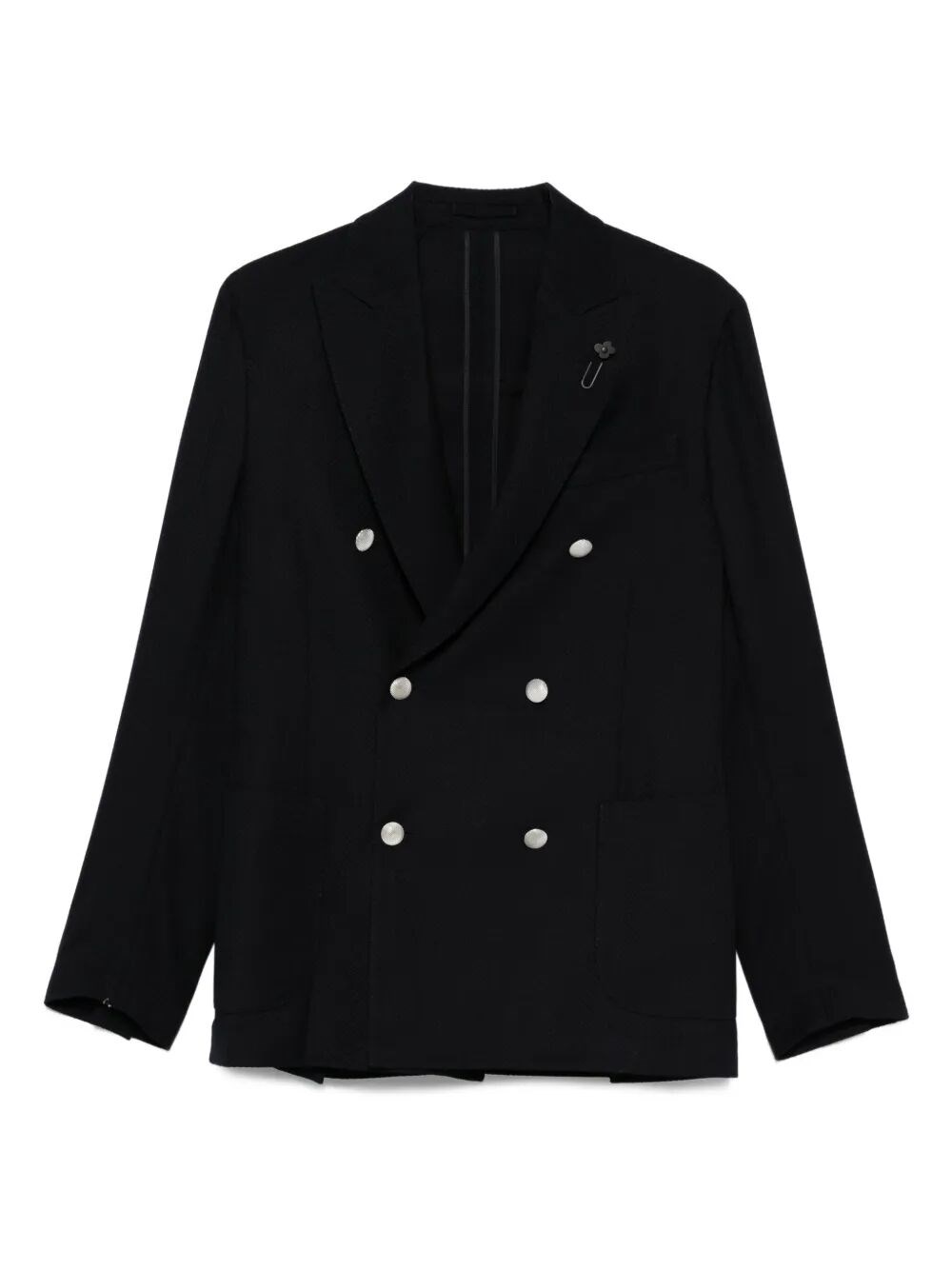 Lardini Blazer With Pin In Blue