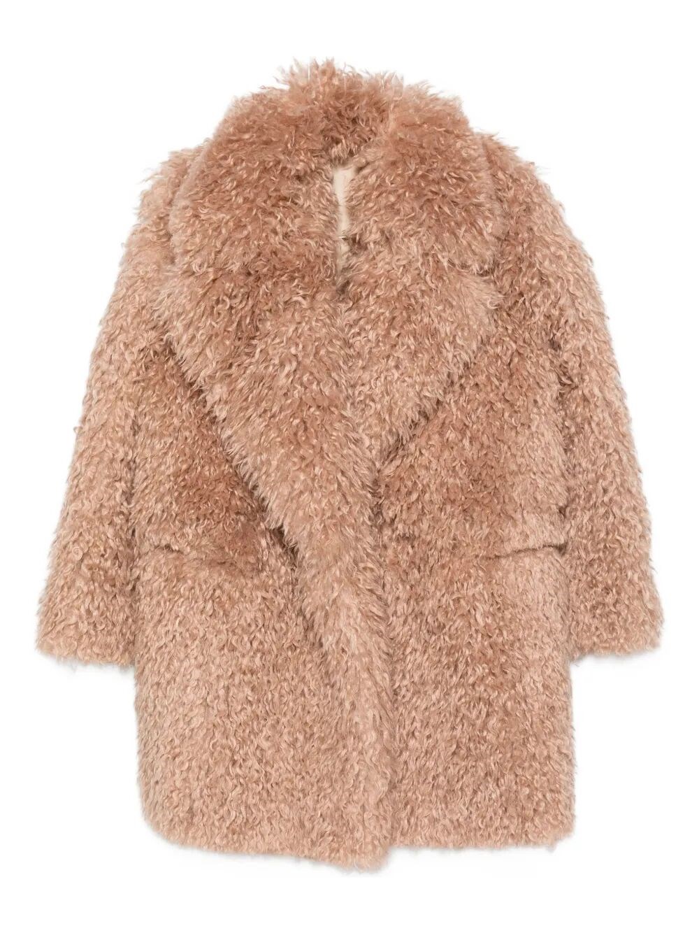 Tagliatore Astrid Teddy-collar Coat In Pink