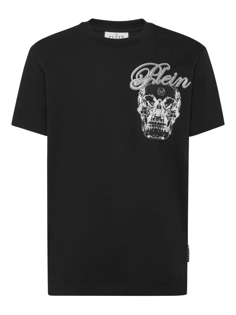 Philipp Plein Crew Neck T-shirt With Print In Black