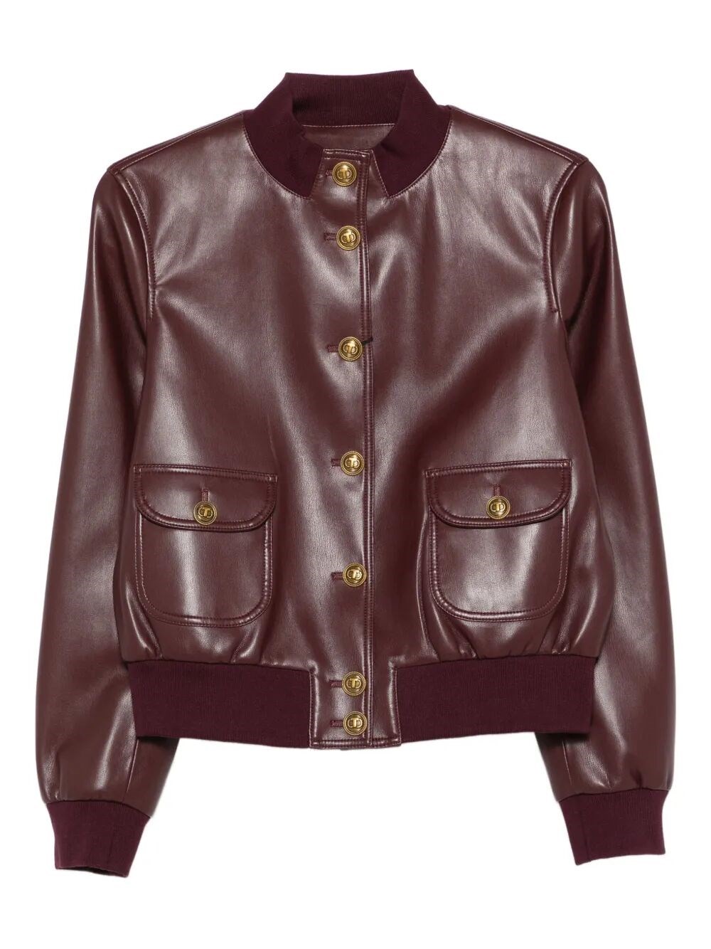 Twinset Button-fastening Jacket In Red