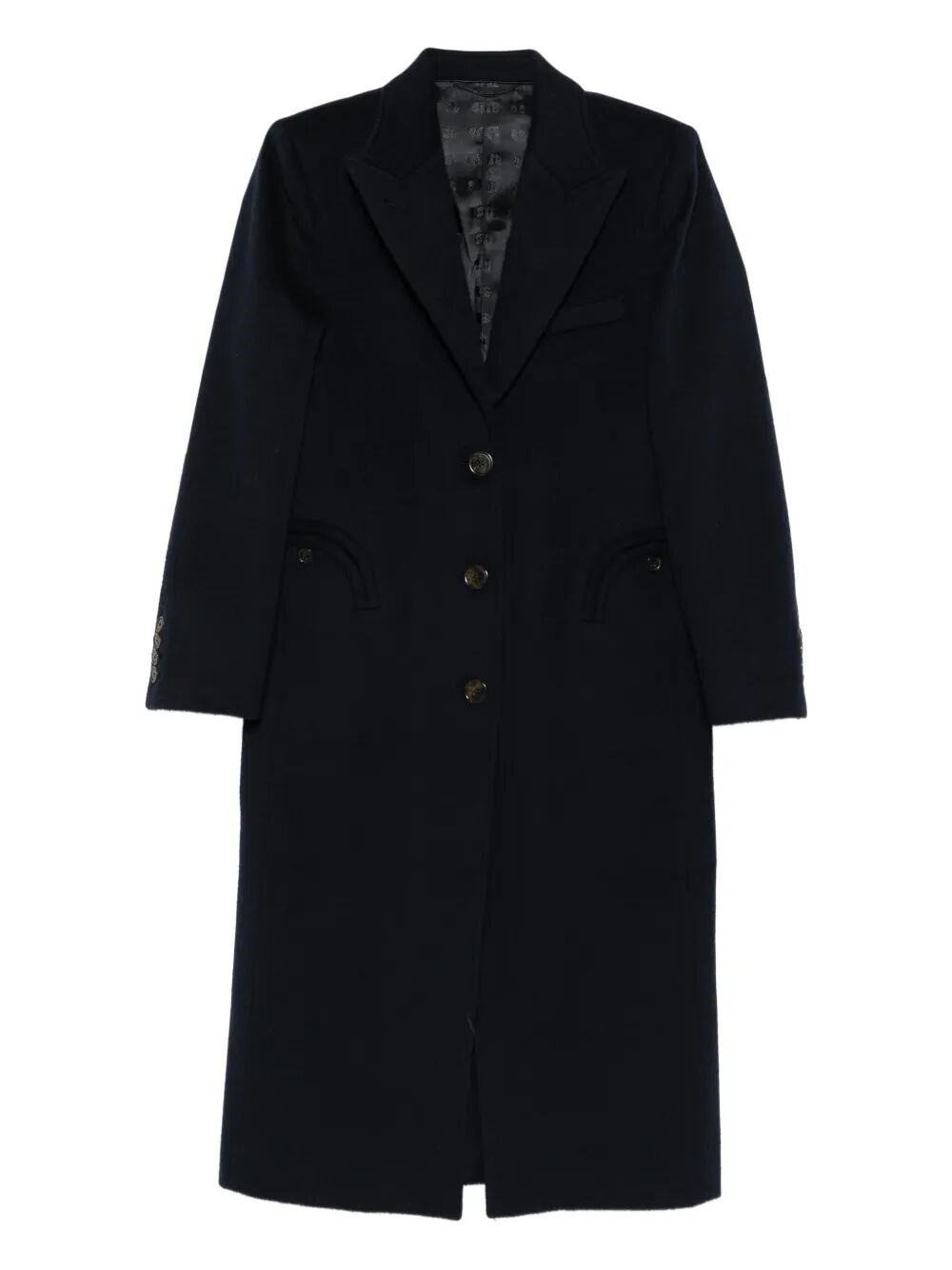 Blazé Milano `joyme Heck` Coat In Blue
