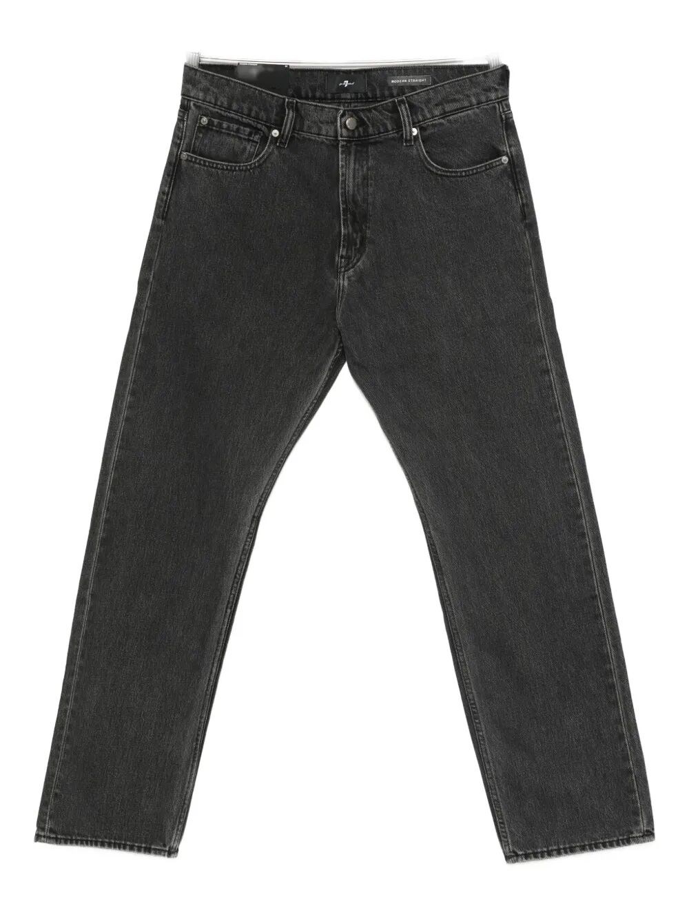 7 For All Mankind `modern Straight Caviar` Jeans In Black