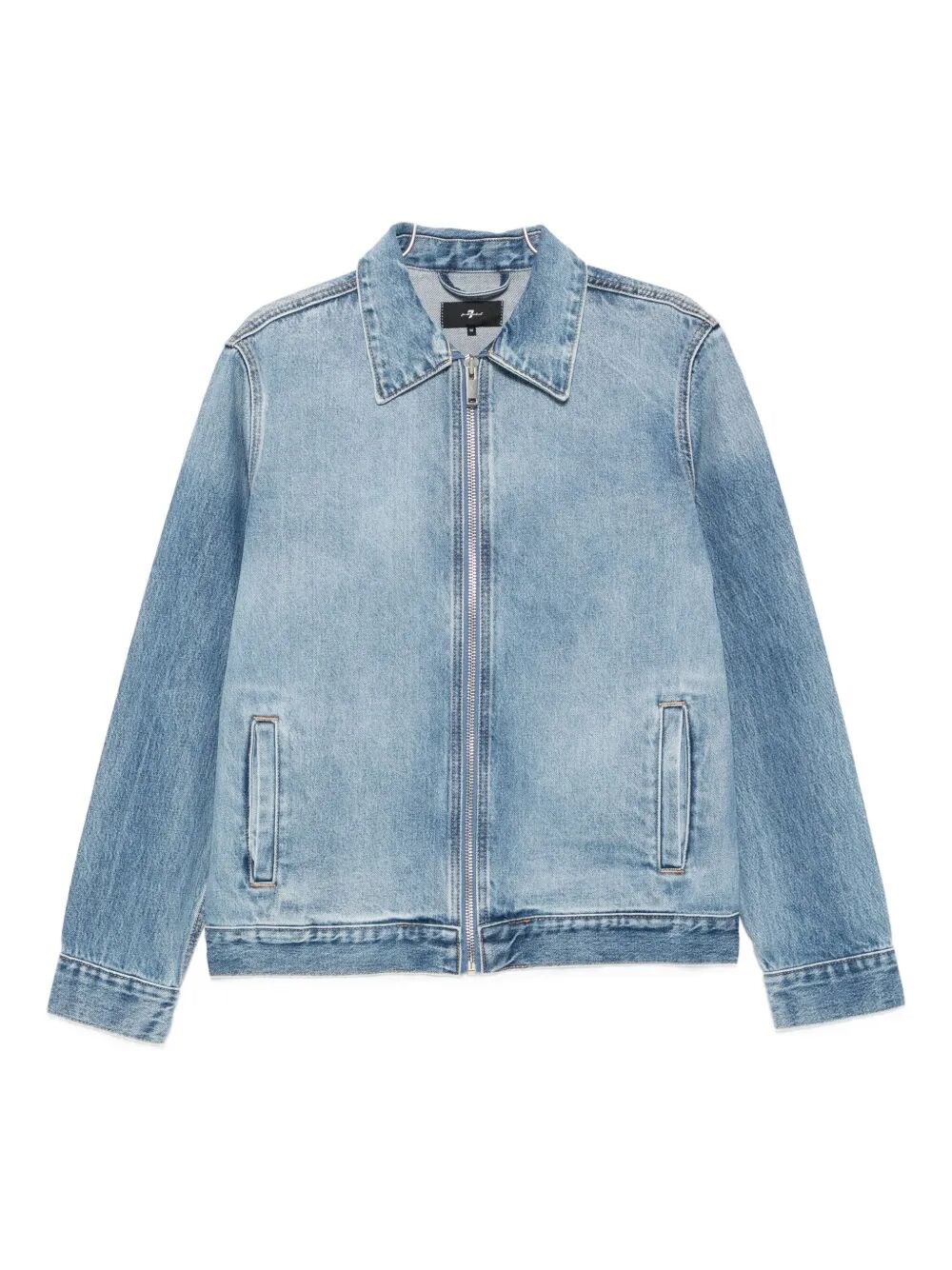 7 For All Mankind `harrington Jacket Mason` Jacket In Blue