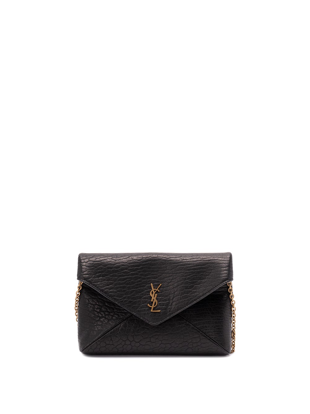 Saint Laurent `cassandre` Chain Pouch In Black
