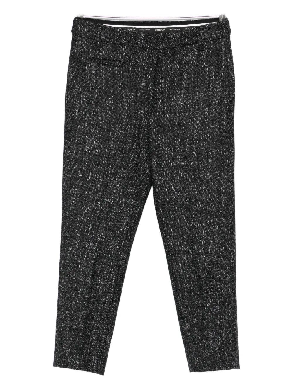 Dondup Metallic-detail Trousers In Gray