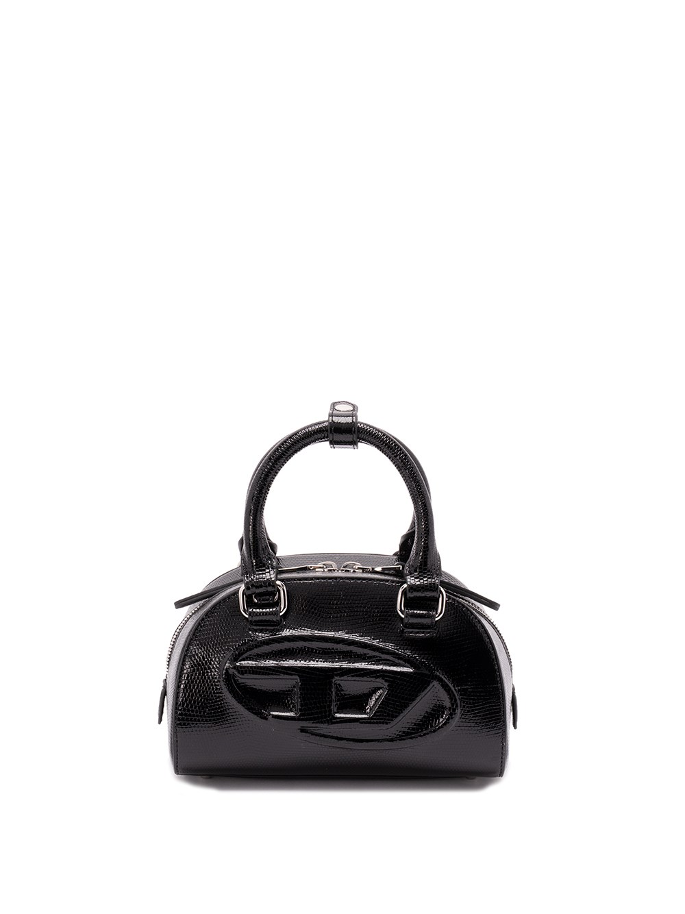 Diesel Womens T8013 1dr Dome Leather Cross-body Bag In Black