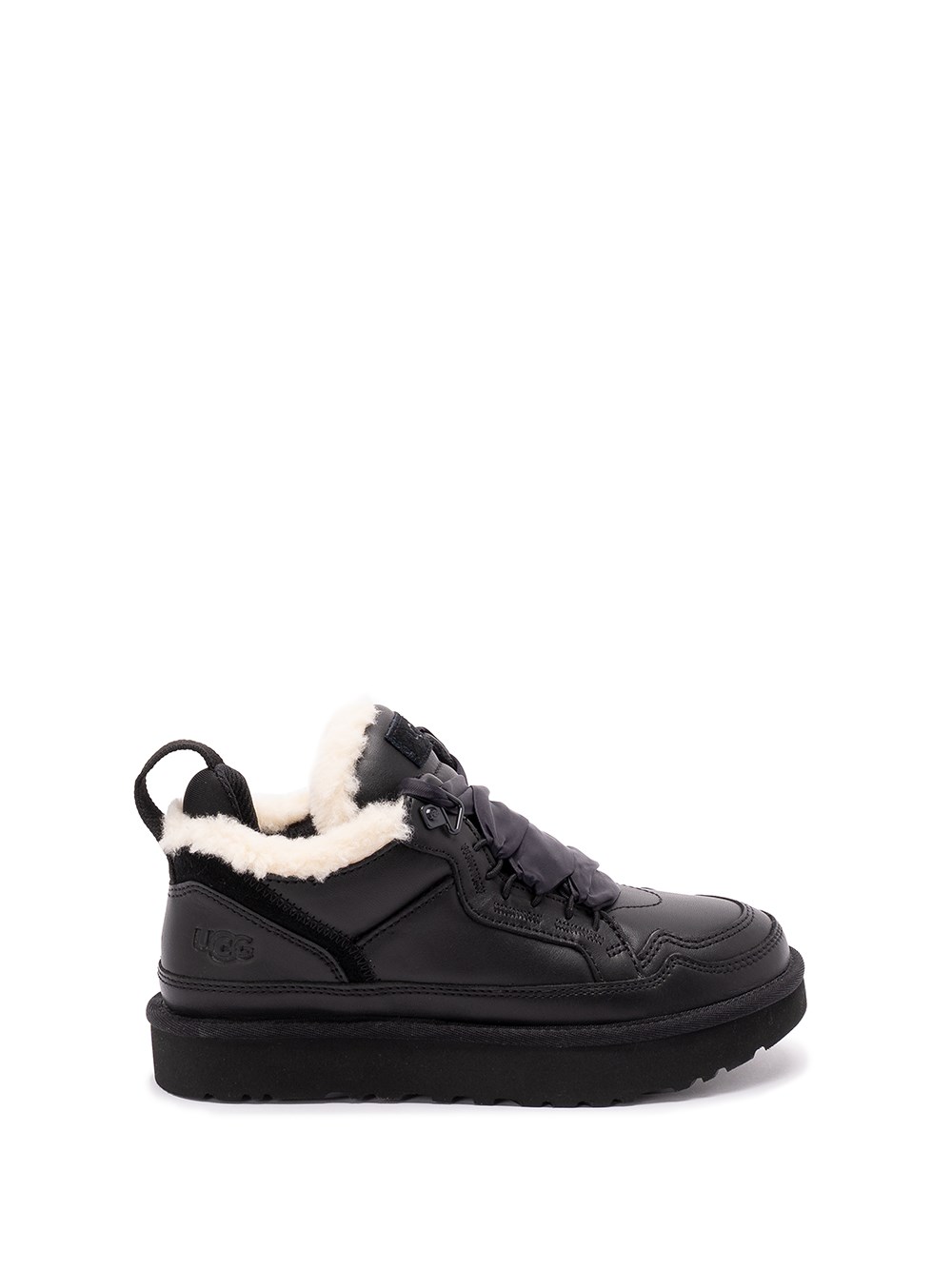 Ugg `lowmel Lthr` Slippers In Black