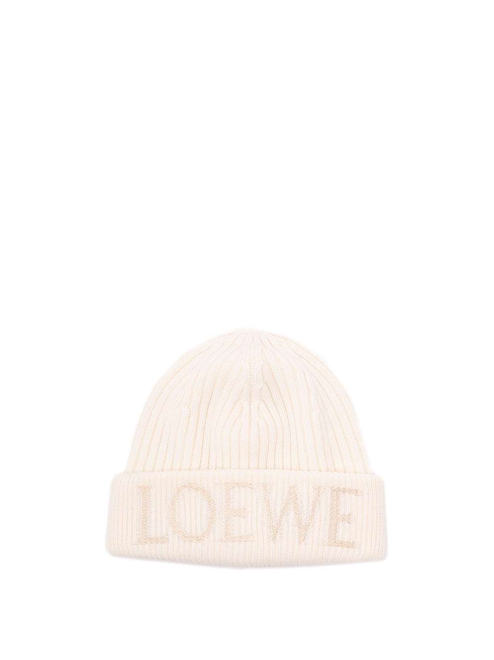 Loewe ` Beanie In Wool In White
