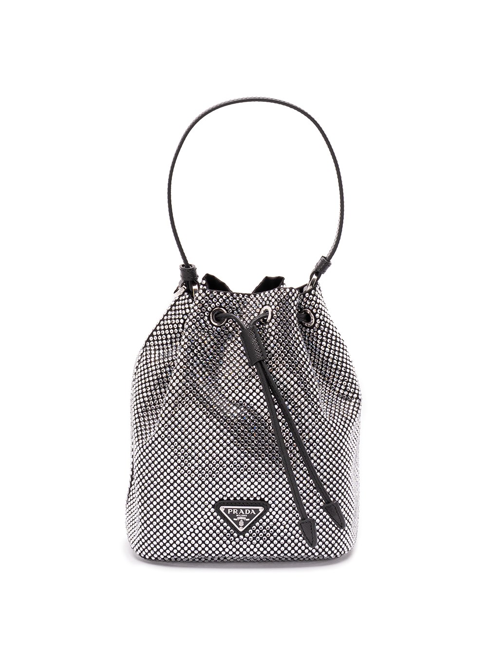 Prada Re-edition Mini Bag With Crystals In Silver