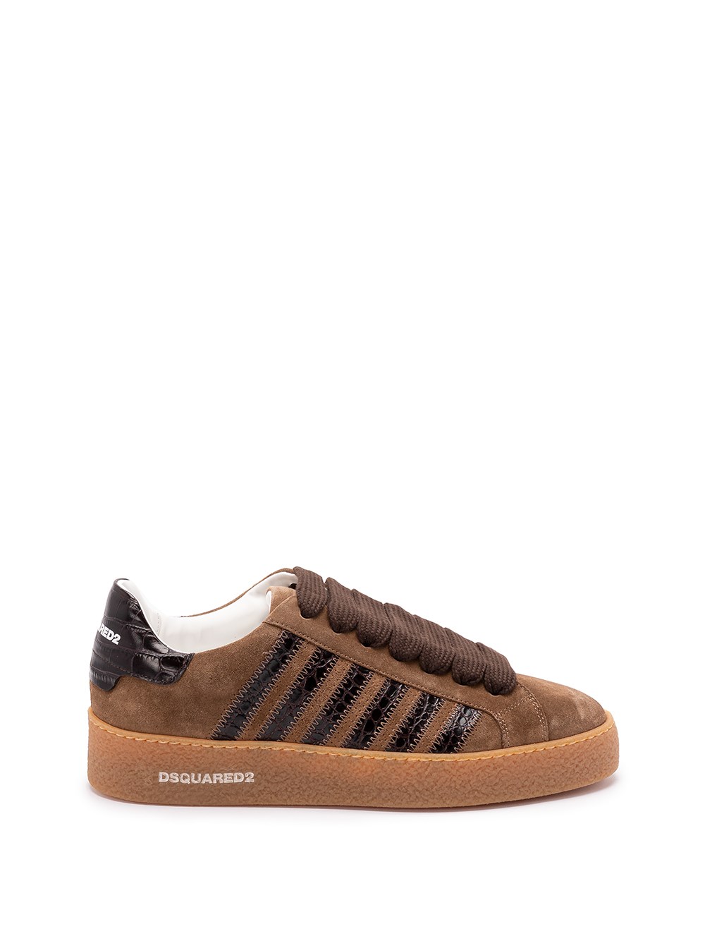 Dsquared2 Suede Low-top Sneakers Rubber Sole In Brown