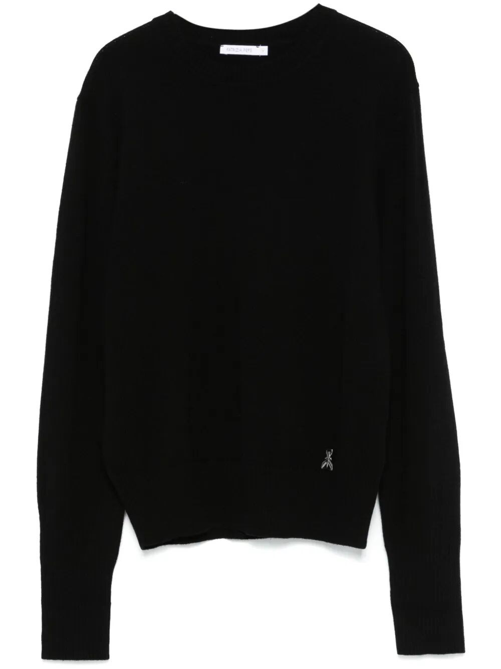 Patrizia Pepe Classic Black Cashmere Sweater In Black