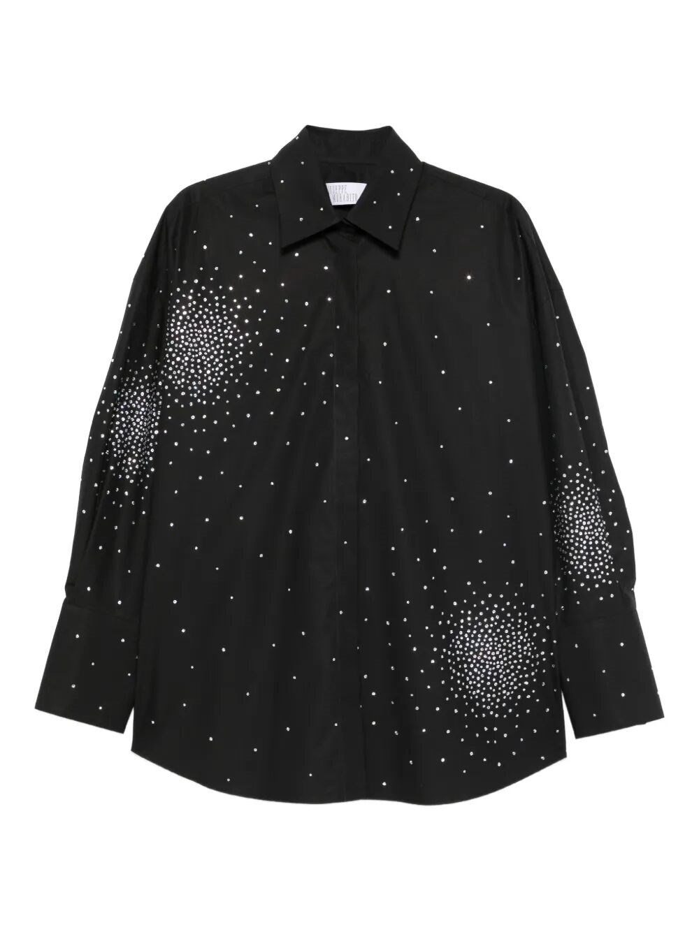 Giuseppe Di Morabito Embellished Poplin Shirt In Black