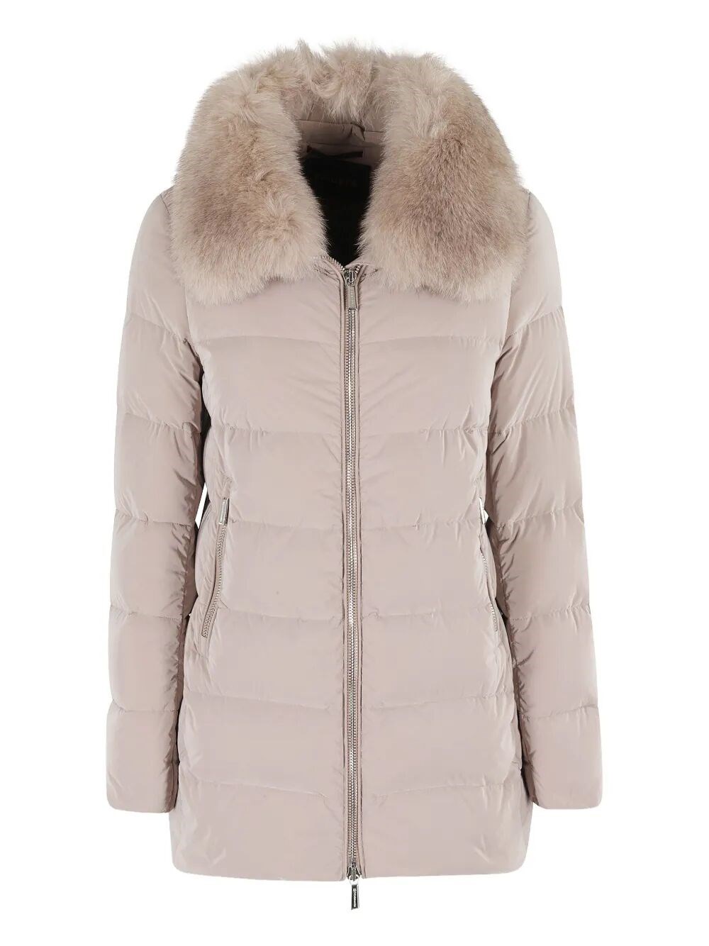 Moorer Dorado Fur Os Quilted Hazelnut Down Jacket In Neutral