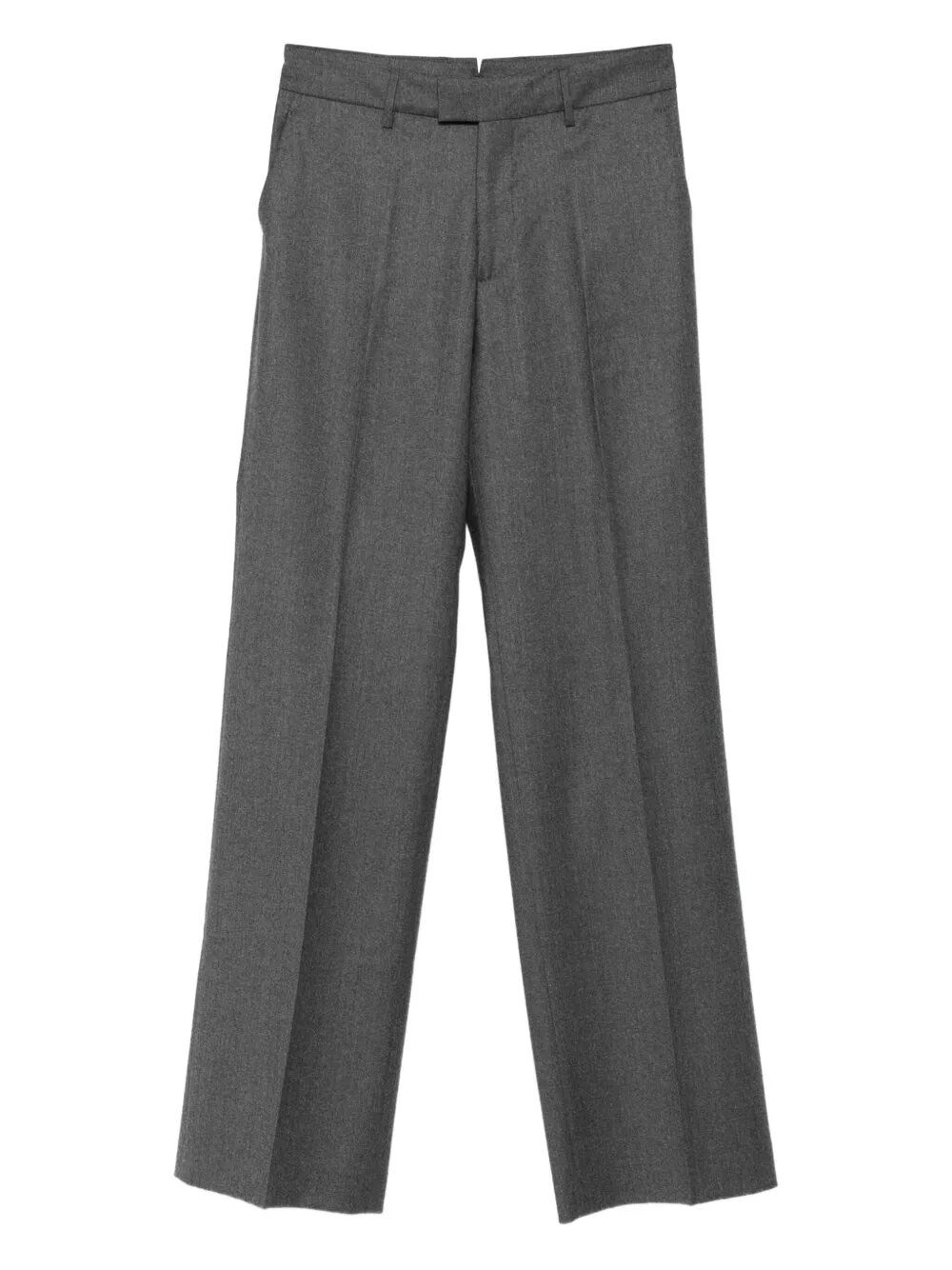 Berwich Pleated Wool Trousers In Gray