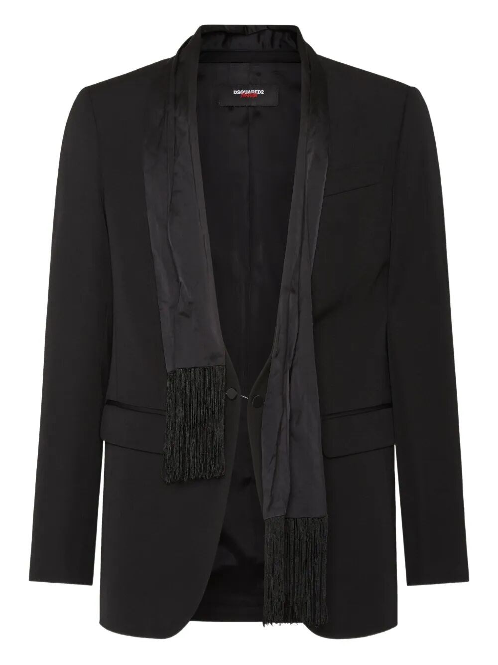 Dsquared2 X Magliano Attached-scarf Blazer In Black