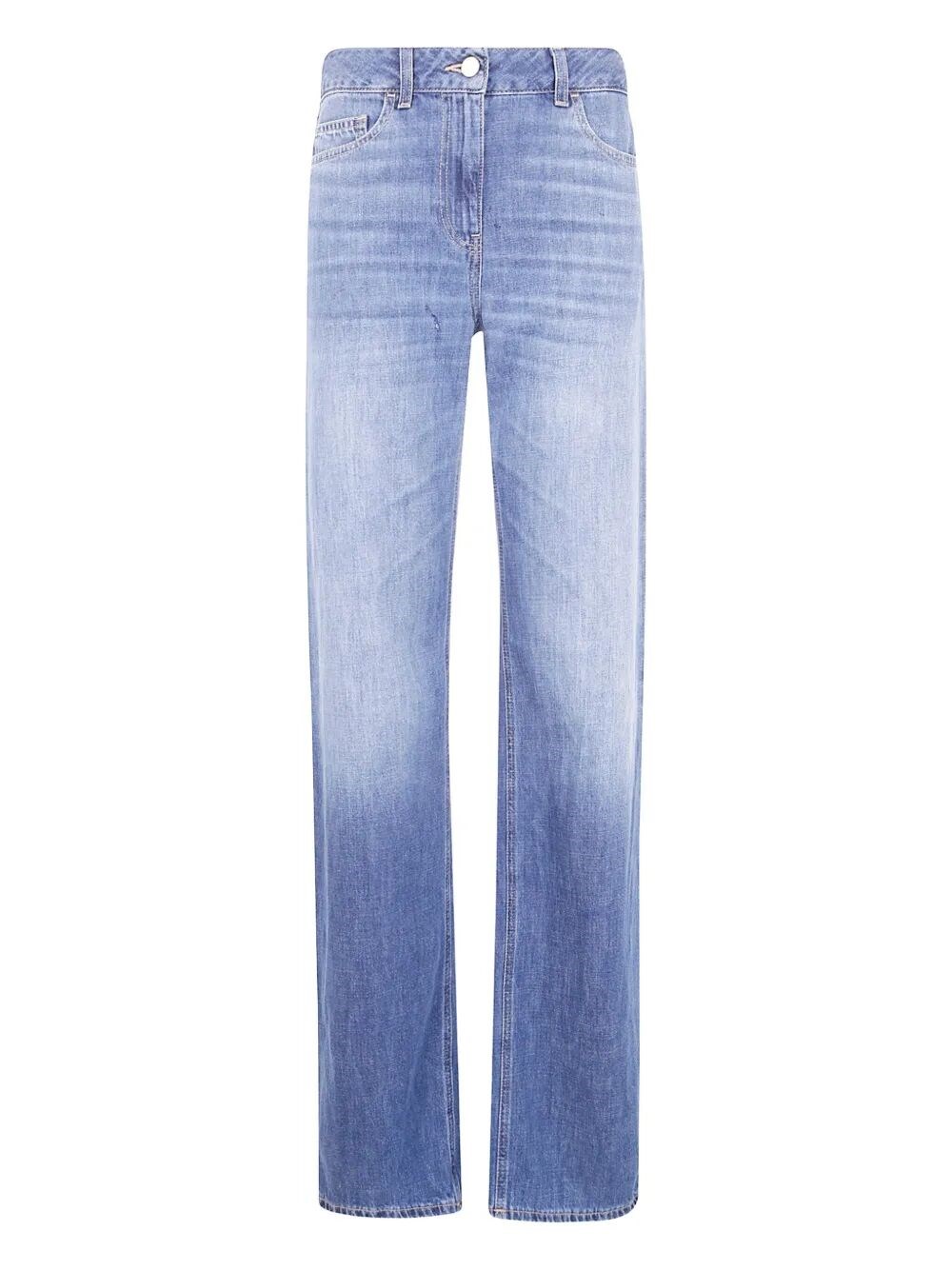 Elisabetta Franchi Jeans With Logo Plaque In Blue