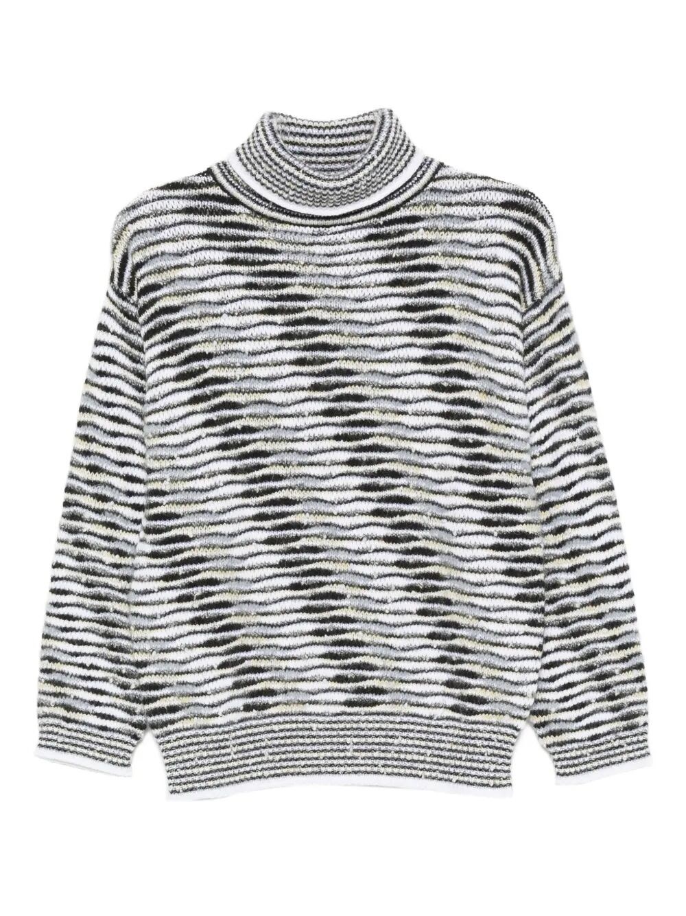 Missoni Patterned-jacquard Jumper In Black
