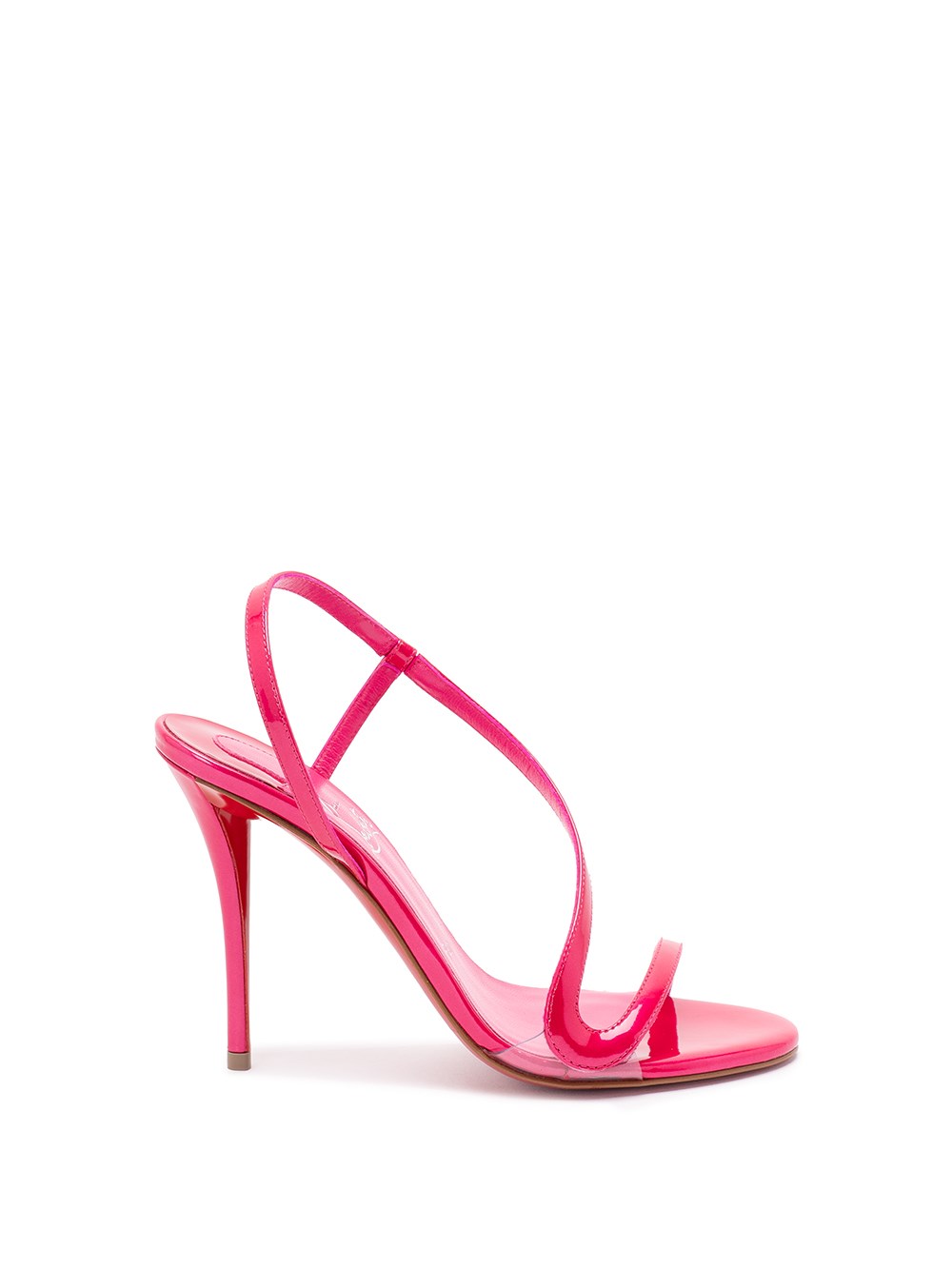 Christian Louboutin Rosa Z 80 Pvc-trimmed Patent-leather Sandals In Multi