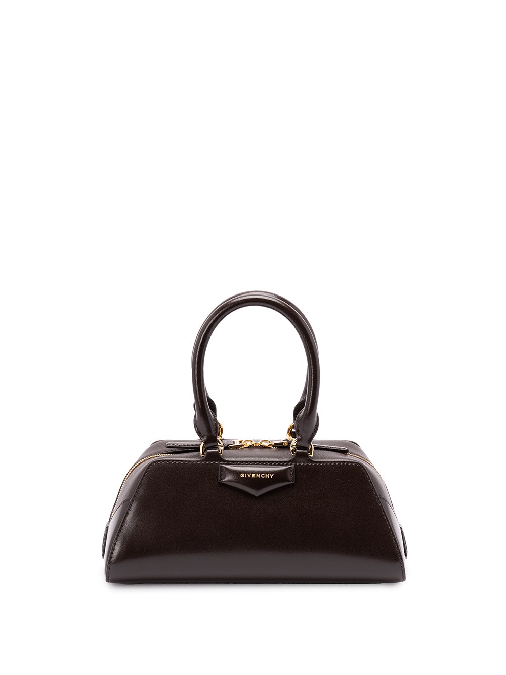 Givenchy Women Antigona East West Mini Leather Shoulder Bag In Brown