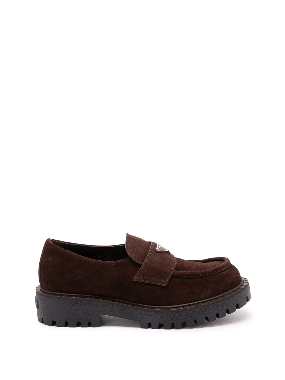 Prada Double Chocolate Platform Loafer In Blue