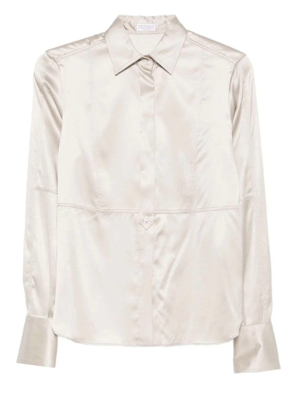 Brunello Cucinelli Satin Shirt With Monili
