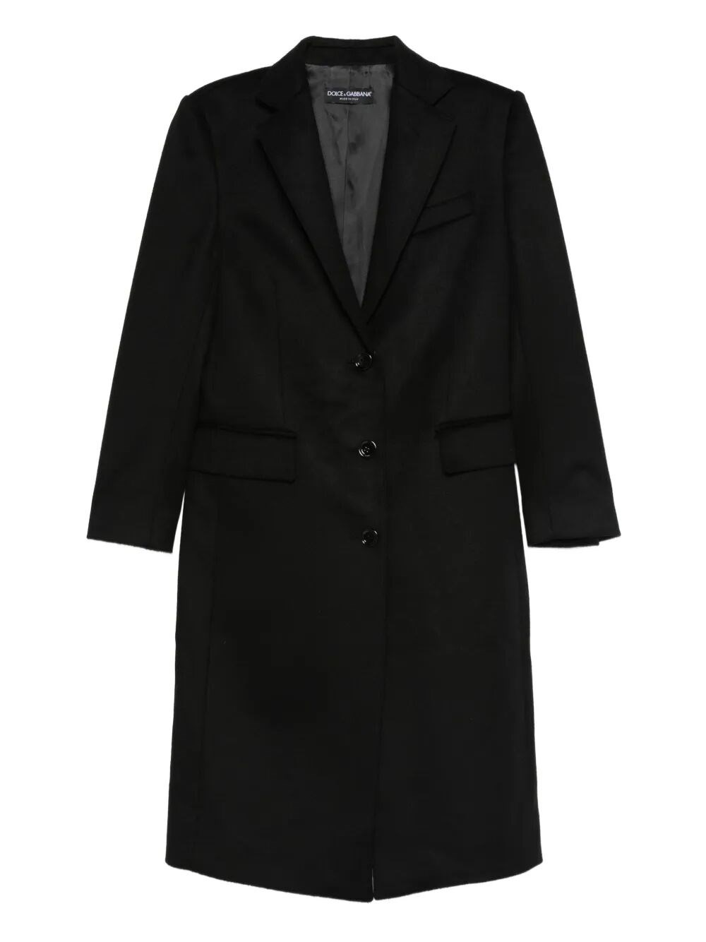 Dolce & Gabbana Single-breasted Coat In Black