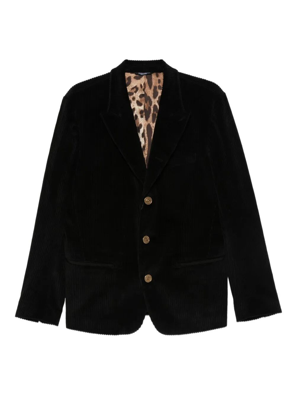 Dolce & Gabbana Corduroy Blazer In Black