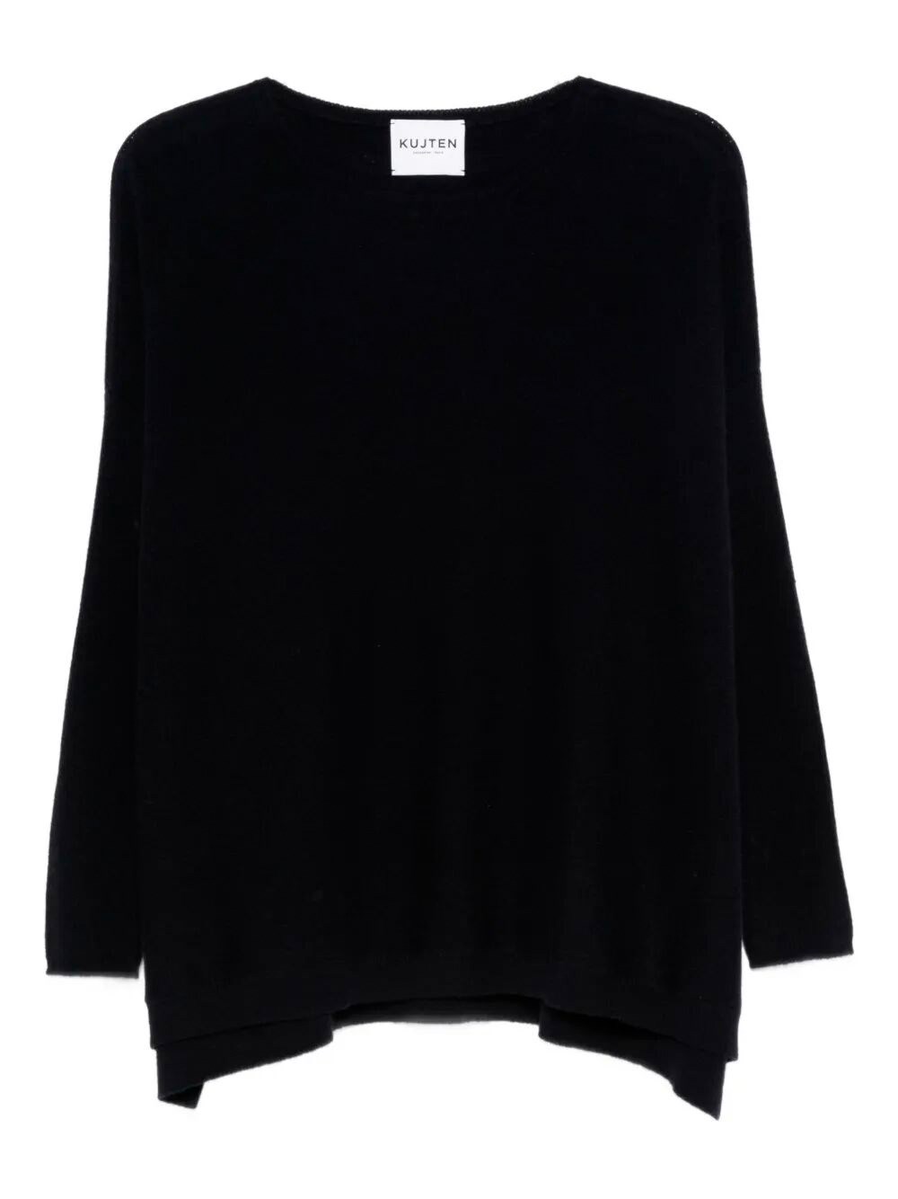 Kujten Cashmere Round-neck Sweater In Black