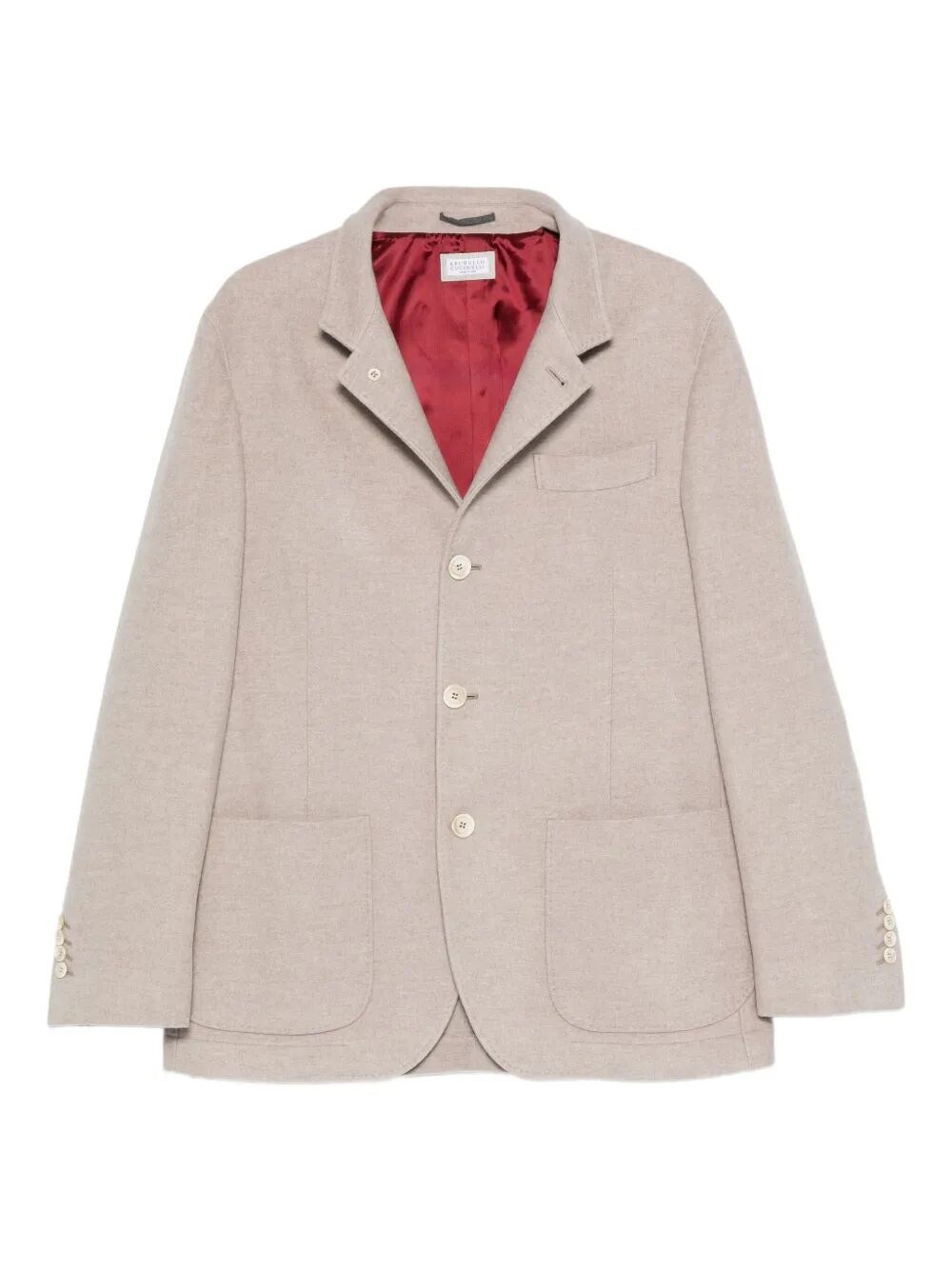 Brunello Cucinelli Cashmere Single-breasted Blazer In Gray