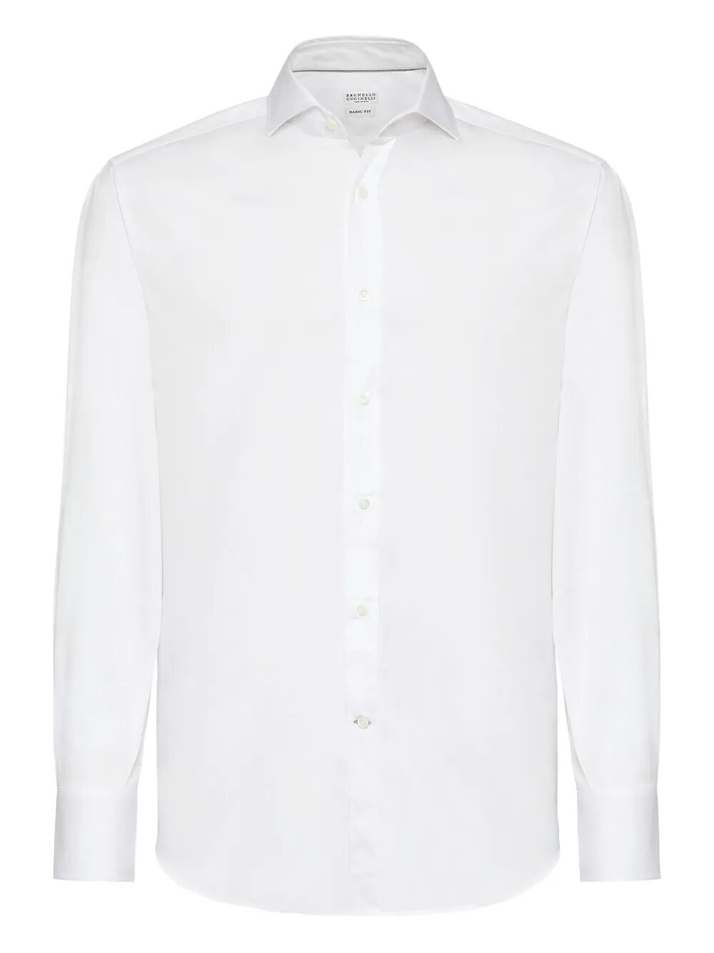 Brunello Cucinelli Men's Basic Fit Solid Sport Shirt With Button-down Collar In White