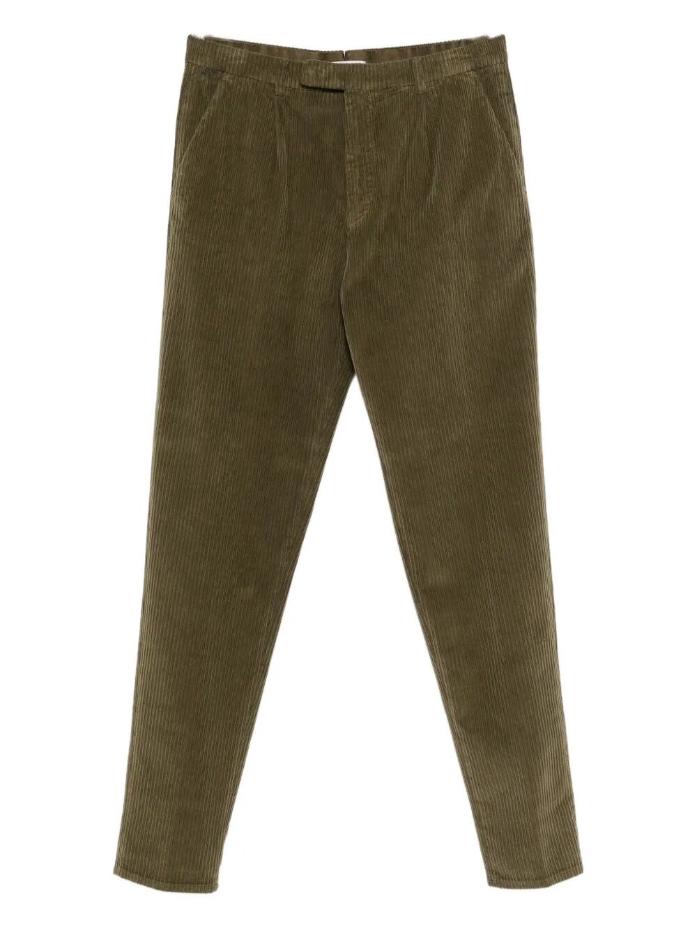 Gta Pleated Corduroy Trousers In Green
