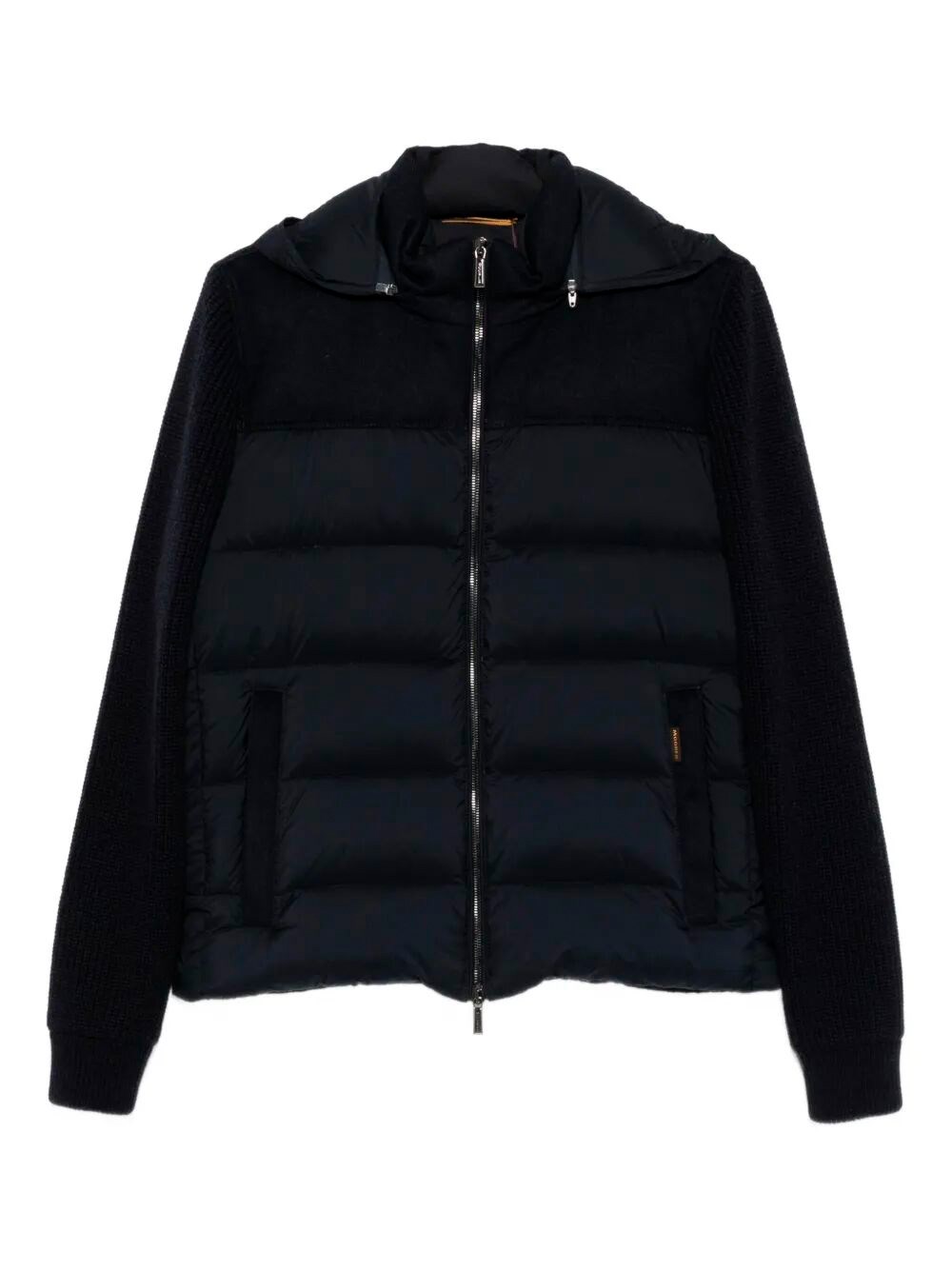 Moorer Zipped Padded Jacket In Blue