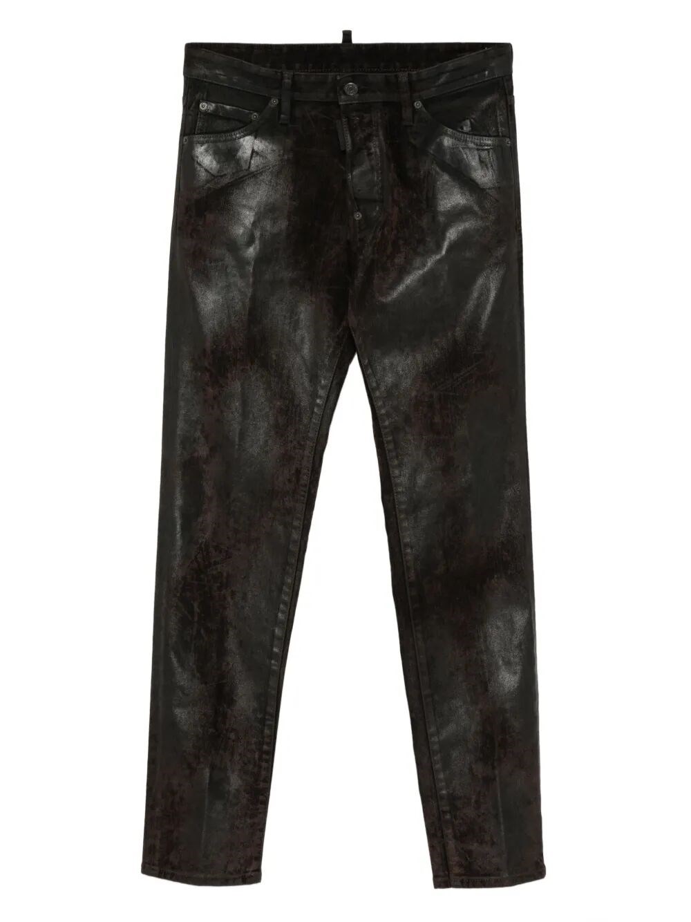 Dsquared2 Metallic-effect Trousers In Black