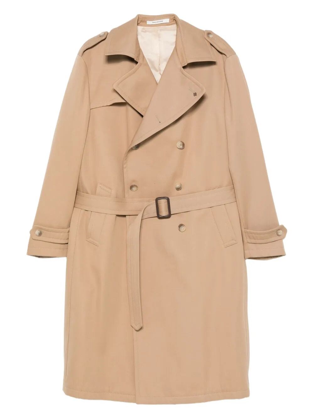 Tagliatore Double-breasted Belted Trench Coat In Neutral