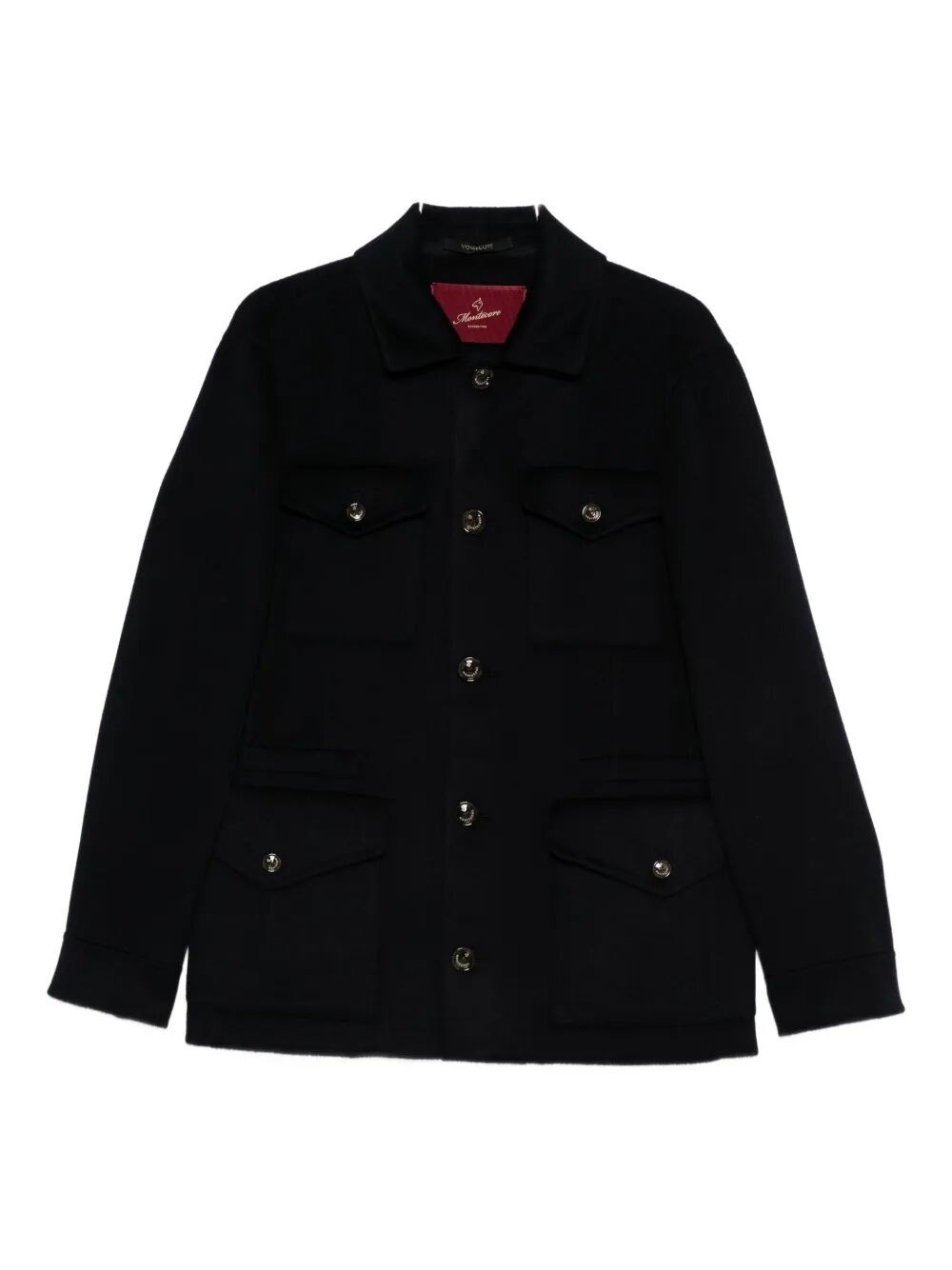 Montecore Flap-pocket Cashmere Coat In Blue