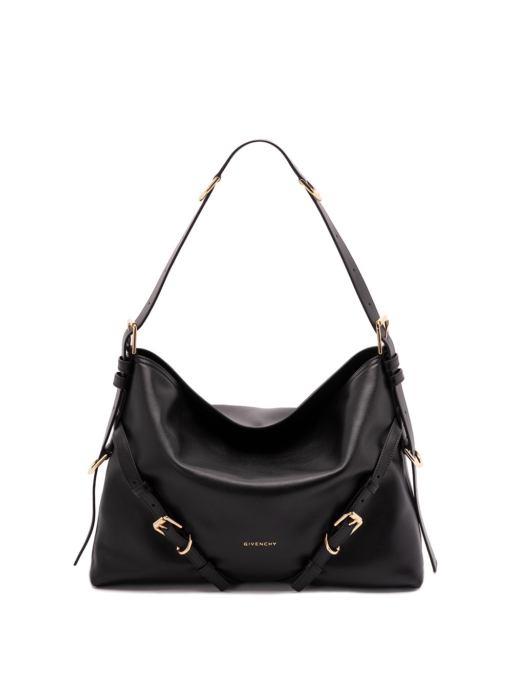 Givenchy Women Voyou Medium Leather Shoulder Bag In Black