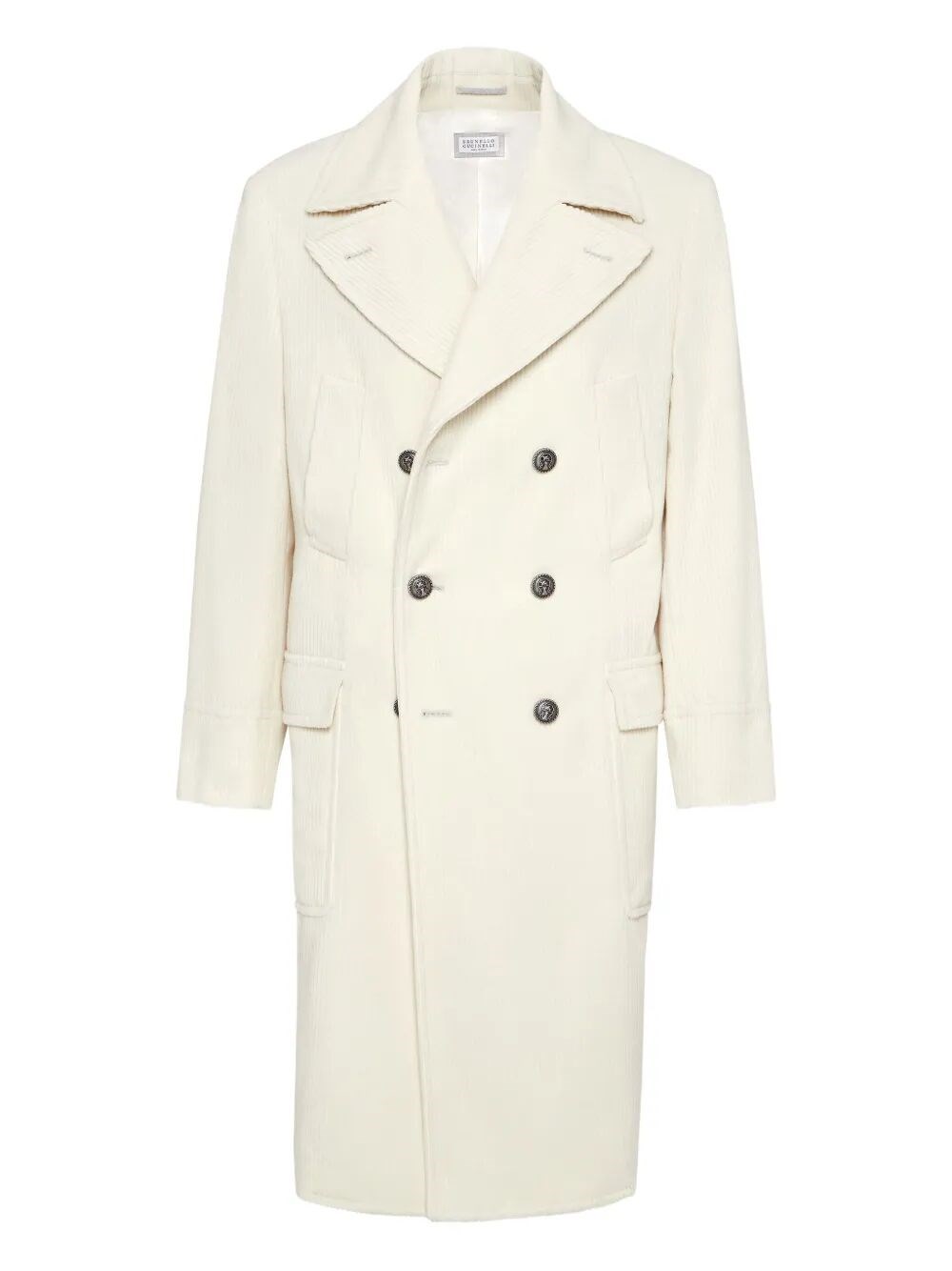 Brunello Cucinelli Men One-and-a-half-breasted Coat In Neutral