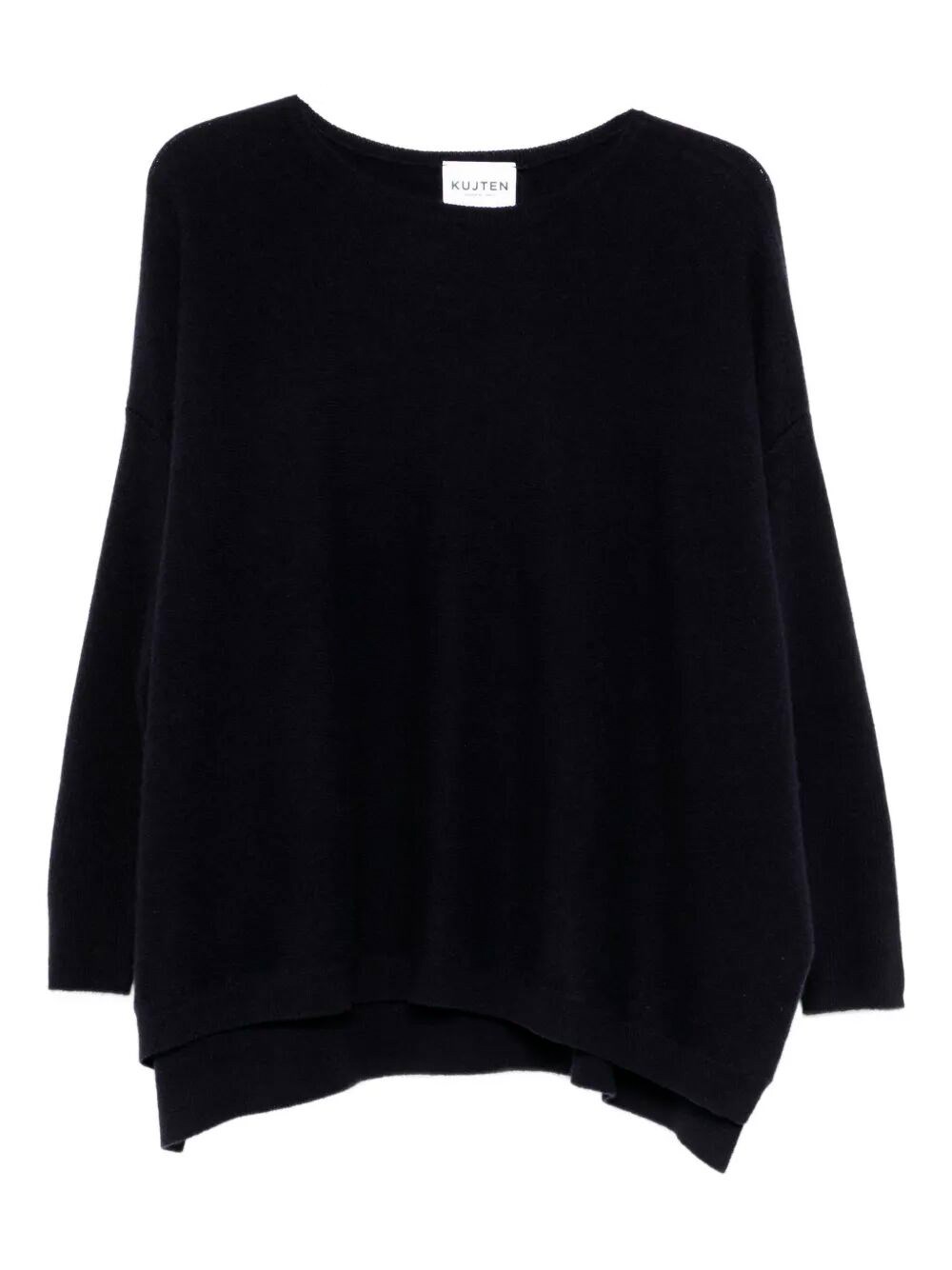 Kujten Cashmere Round-neck Sweater In Blue