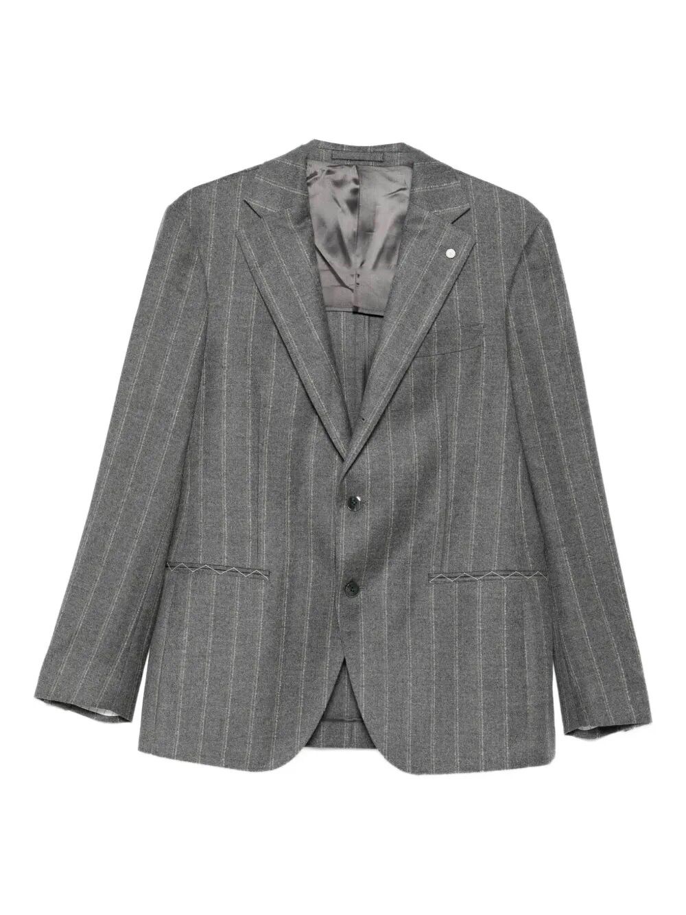 Luigi Bianchi Mantova Pinstripe Wool Suit In Gray