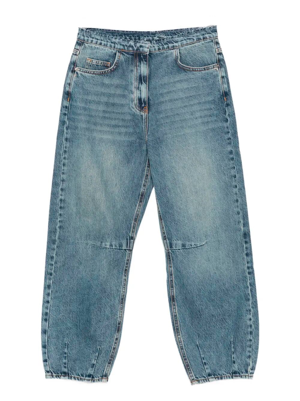 Patrizia Pepe Balloon Jeans In Blue