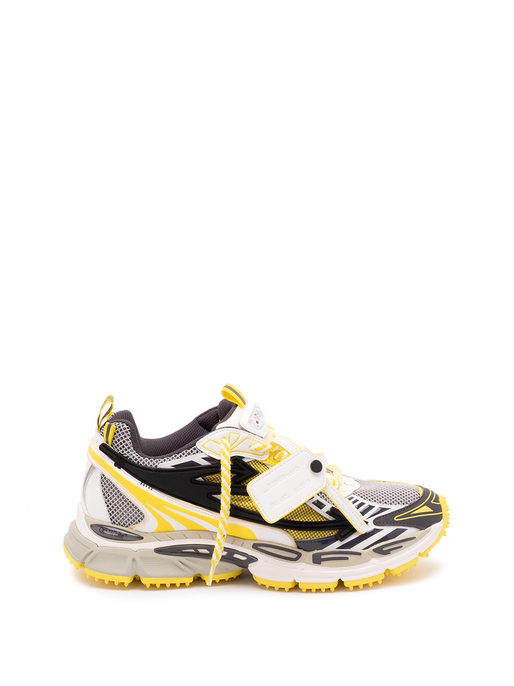 Off-white Sneakers With Embossed Sole And Laces In Multi
