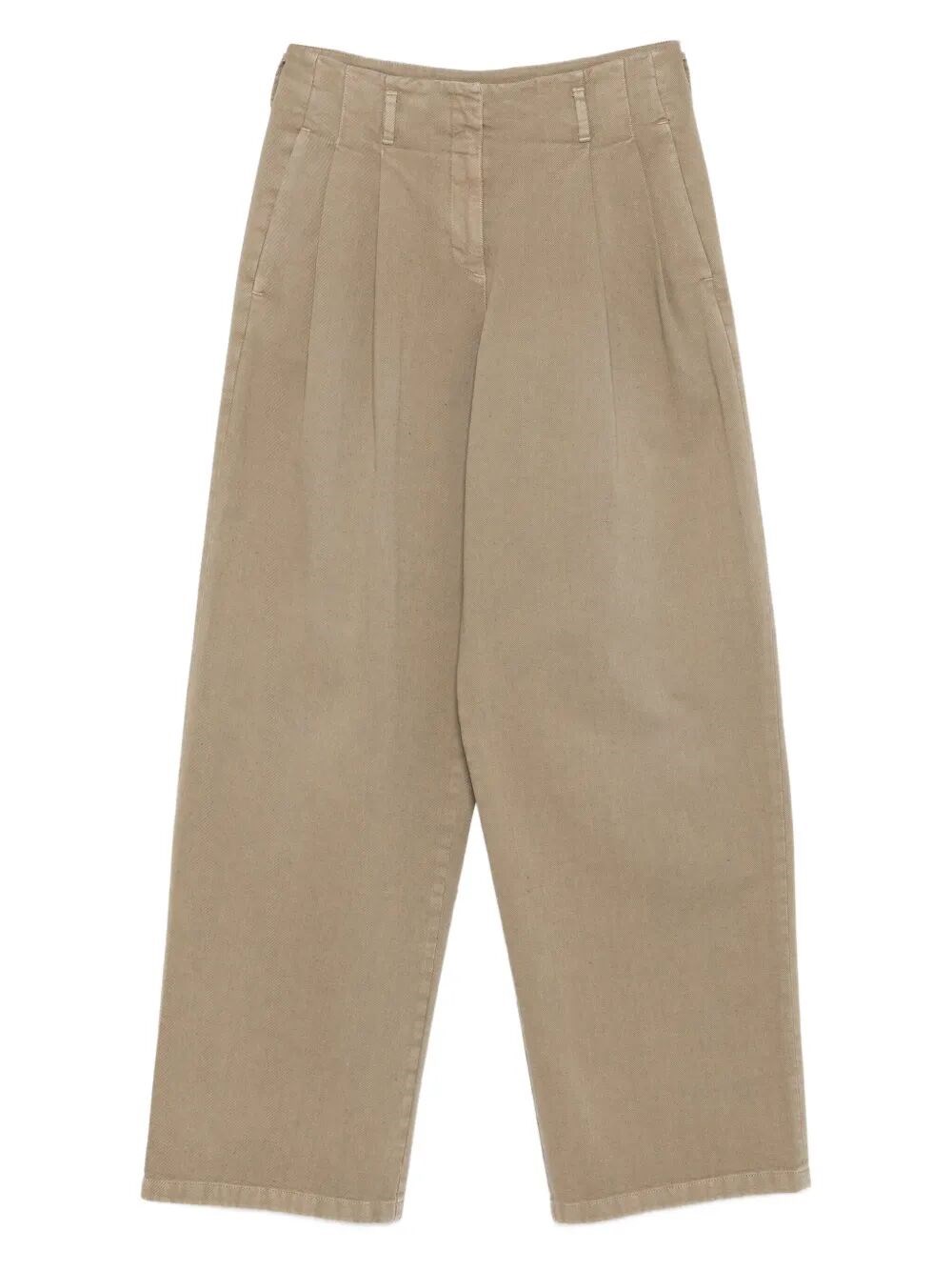Golden Goose Beige Wide Leg Trouser In Brown