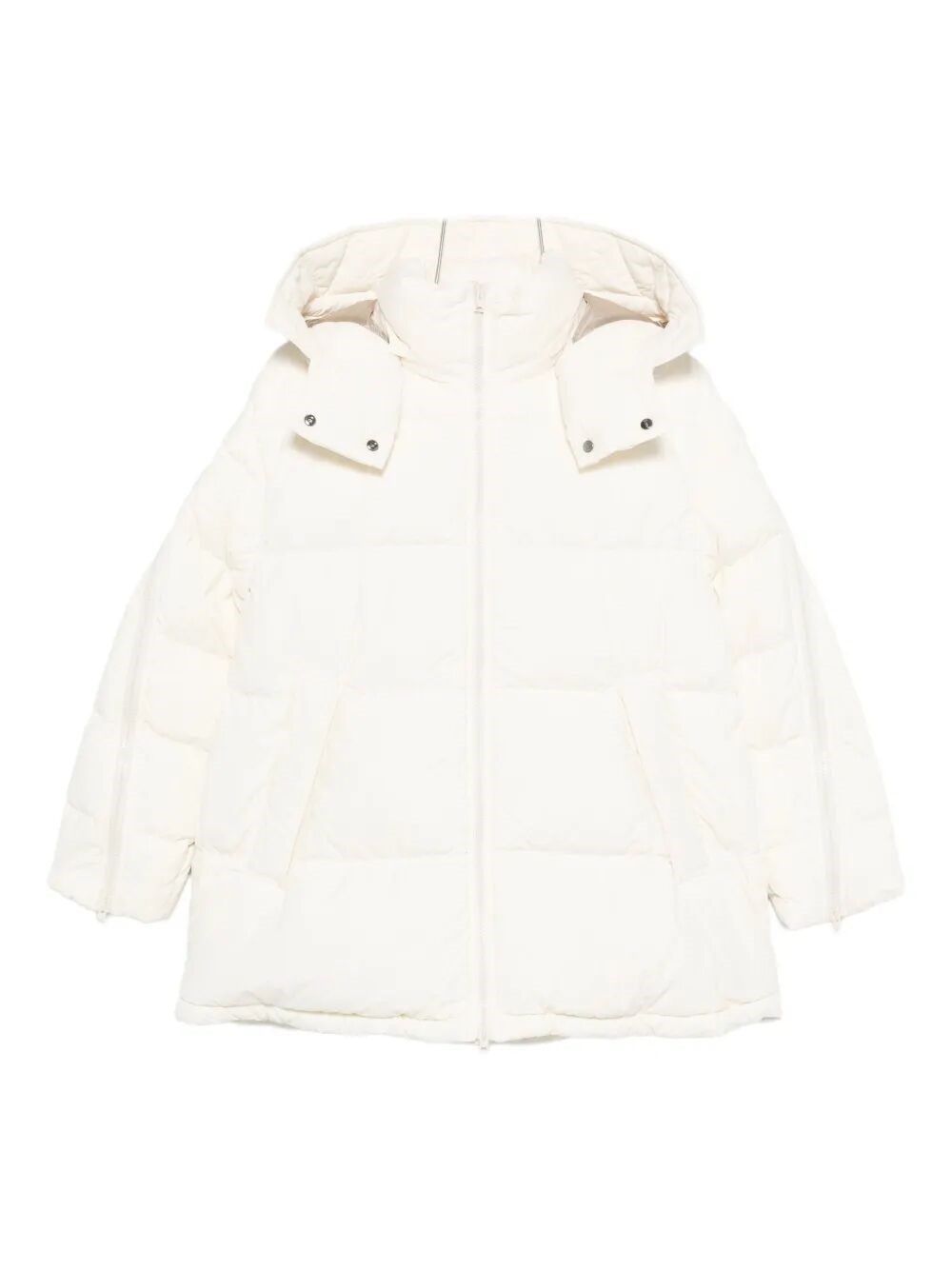 Herno Hooded Quilted Jacket In Gray