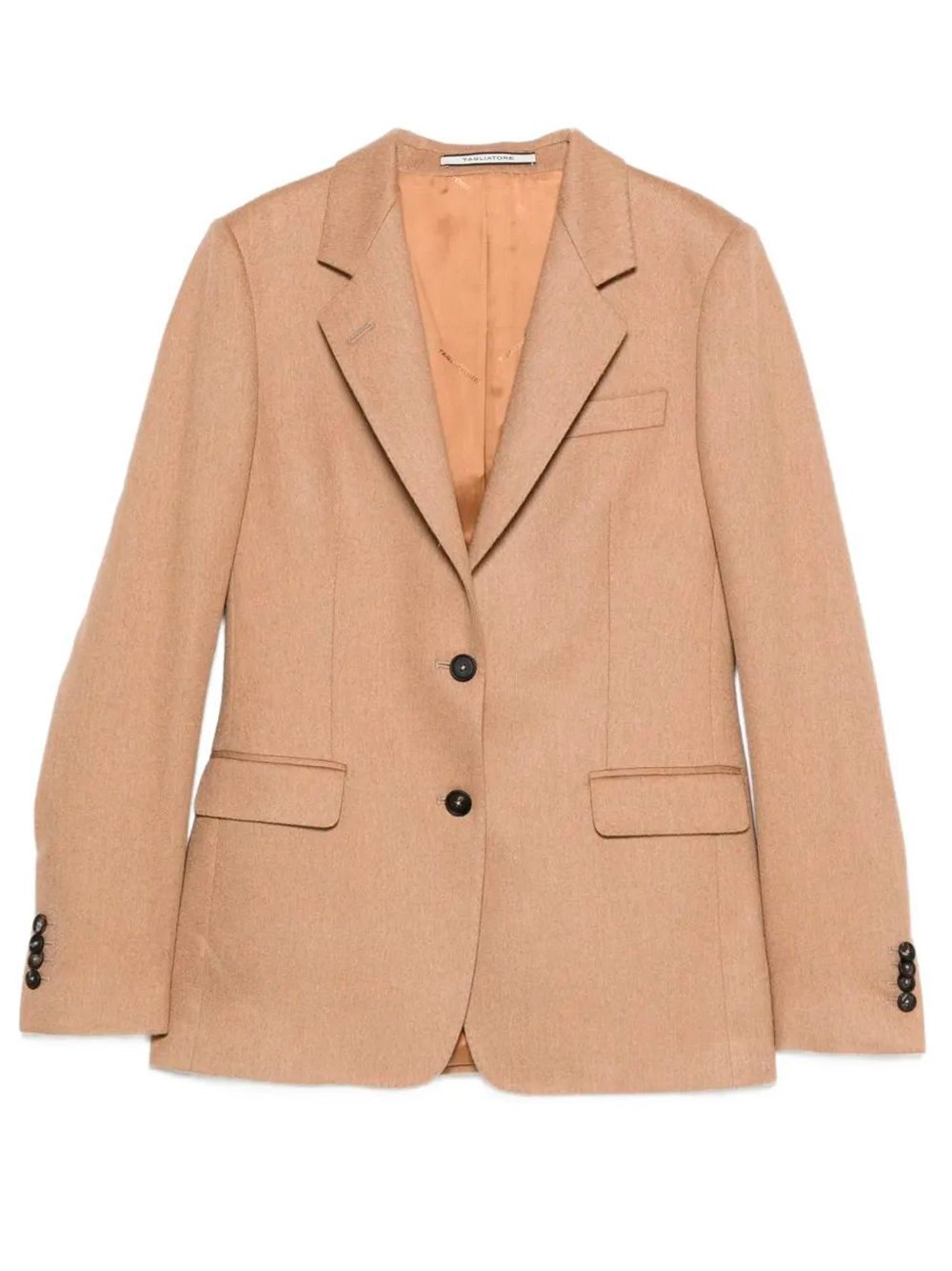 Tagliatore Camel-hair Single-breasted Blazer In Pink