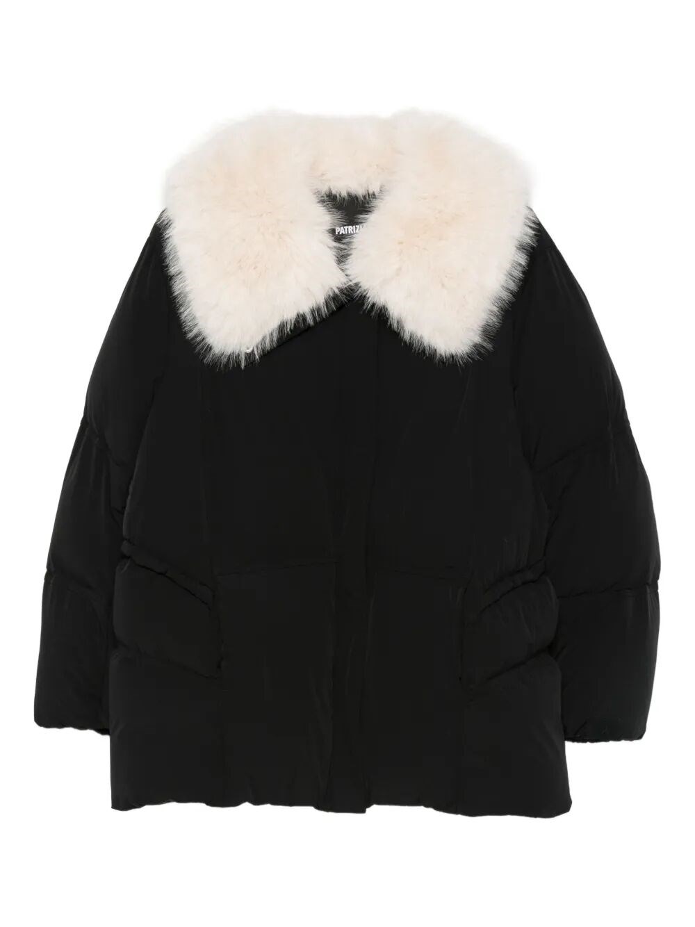 Patrizia Pepe Fur-collar Padded Jacket In Black