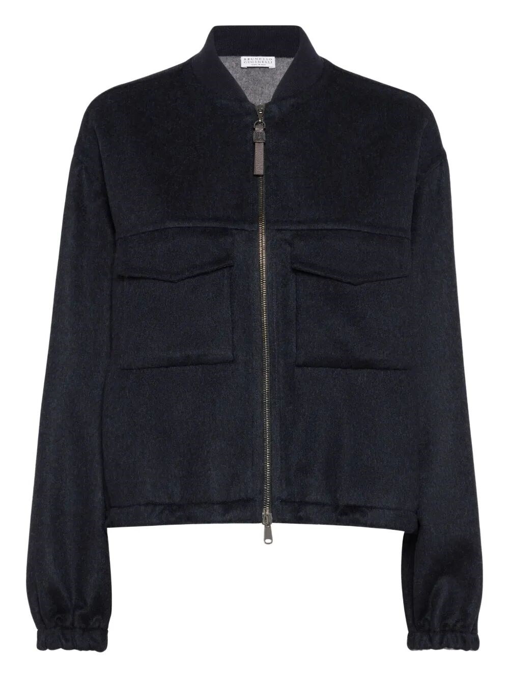 Brunello Cucinelli Pocket-detail Zip-front Jacket In Blue