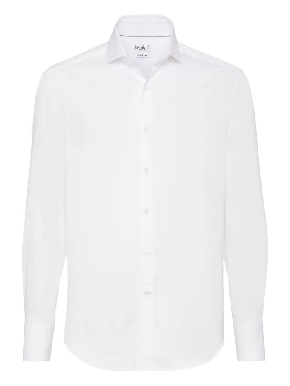 Brunello Cucinelli Men's Basic Fit Solid Sport Shirt With Button-down Collar In White