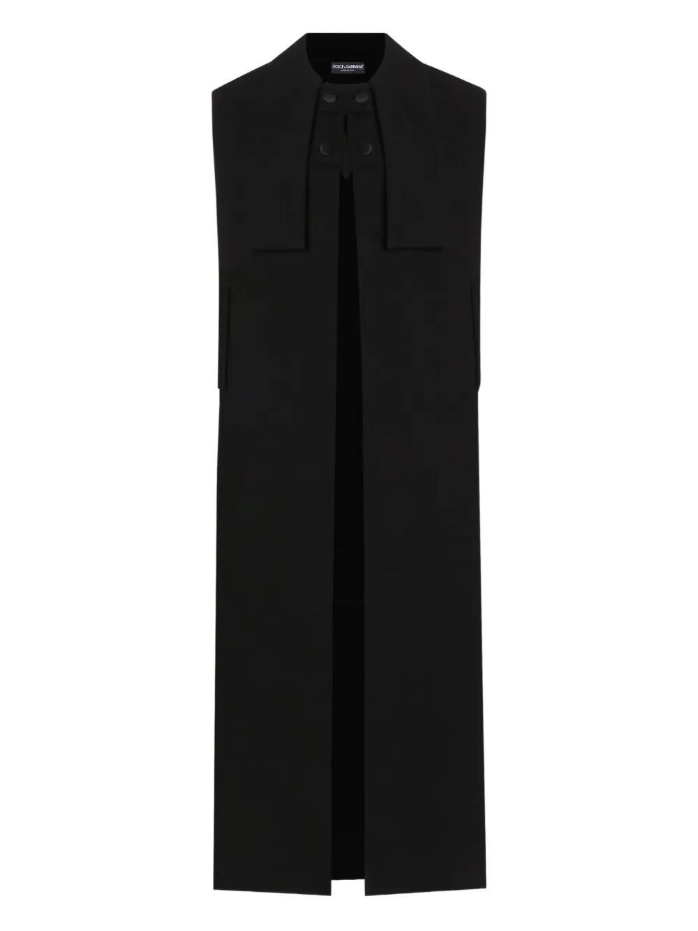 Dolce & Gabbana Crepe Coat In Black